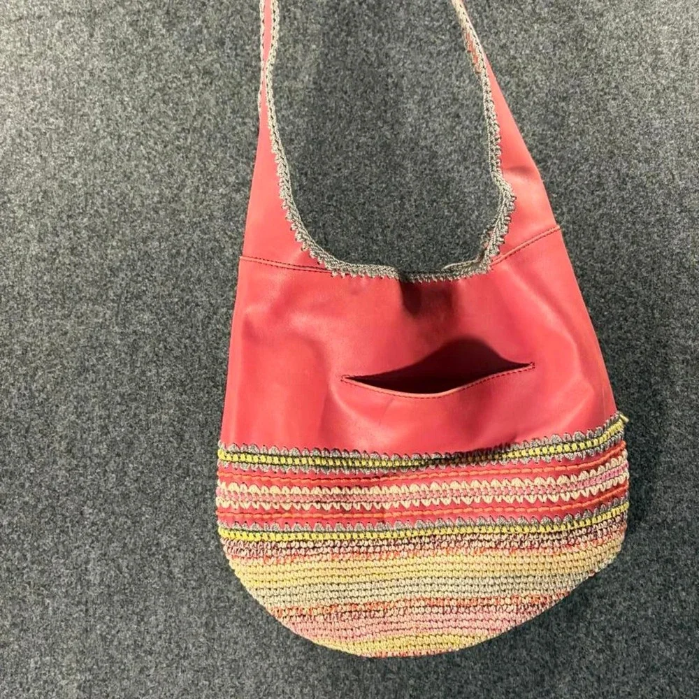 The Sak Limited Edition Seminyak 120 Hobo Bag Pink Leather Bali Boho Shoulder